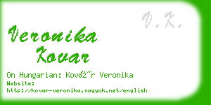 veronika kovar business card